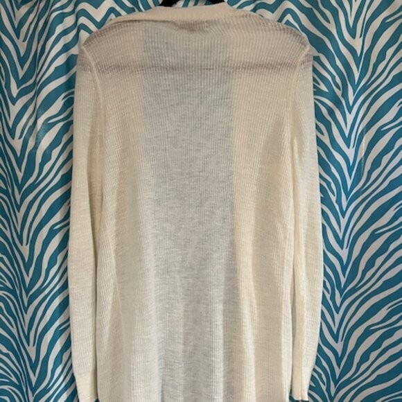 Banana Republic off white long thin cardigan SZ small - Picture 3 of 3